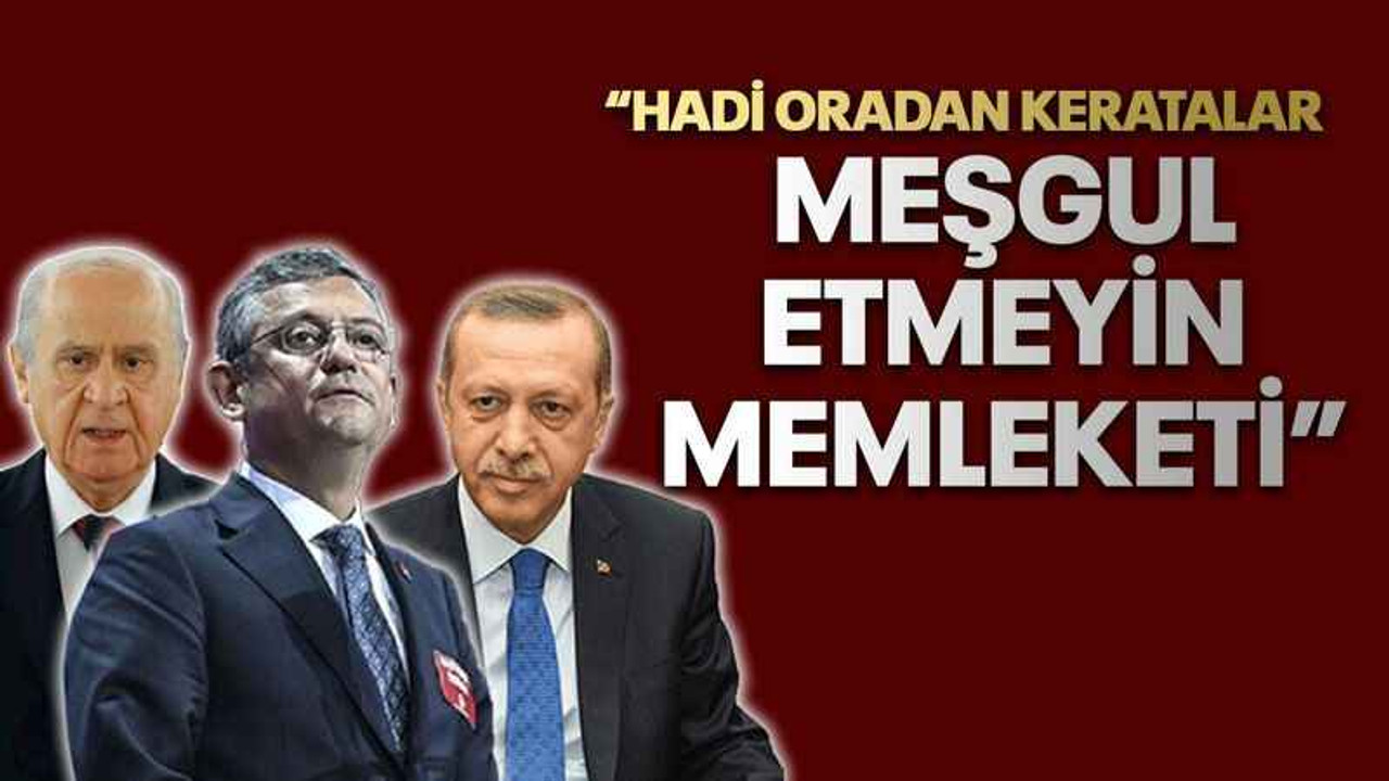 "Hadi oradan keratalar meşgul etmeyin memleketi”